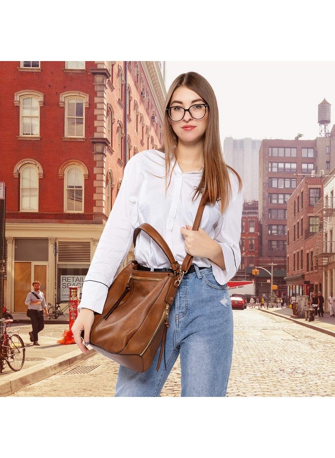 Realer Purses for Women Handbags Ladies Hobo bag Bucket Purse Medium Designer Faux Leather - Image 2