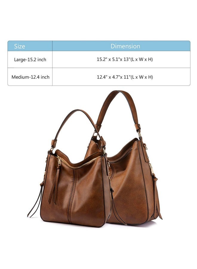 Realer Purses for Women Handbags Ladies Hobo bag Bucket Purse Medium Designer Faux Leather - Image 3
