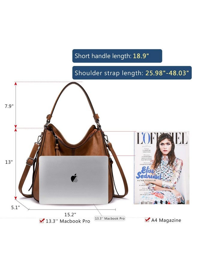 Realer Purses for Women Handbags Ladies Hobo bag Bucket Purse Medium Designer Faux Leather - Image 4