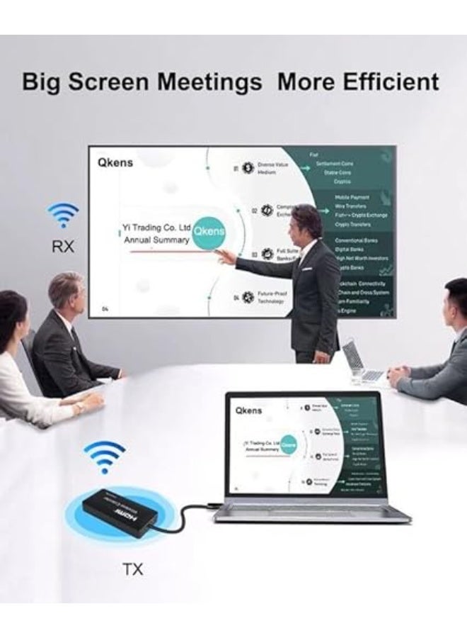 Compact Wireless HDMI Extender – 150m Range – 1080p Full HD – High-Speed 2.4GHz & 5GHz Modules – USB Powered - Image 2