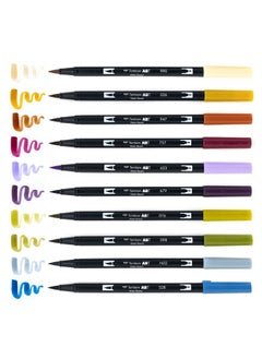 Tombow Tombow 56186 Dual Brush Pen Art Markers, Muted, 10-Pack. Blendable, Brush and Fine Tip Markers  - Image 5