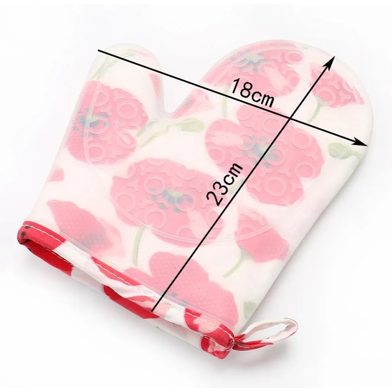 TGOPIT 1pcs CottonSilicone Kitchen Bakery Heat Resistant Silicone Glove Cooking Baking BBQ Oven Pot Holder Kitchen Gloves - Image 3