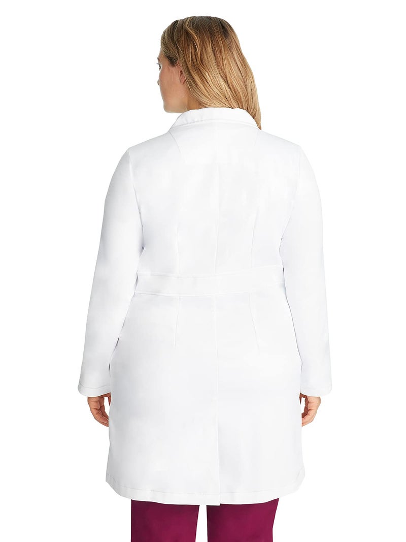 Healing Hands Lab Coat For Woman Faye White Coat with 5 Pockets, Moisture Wicking and 2-Way Stretch 5161T, Small Tall, WHITE - Image 2