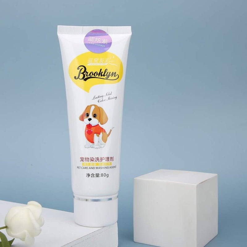 klarako Andraw CING Butiful Pet Hair Dye CRM, DIY 80G Pet Hair Dye Hair Dyeing Tool Pet Hair Coloring Tool, for No Irritation Hmless EcoFriendly Natural Color - Image 1