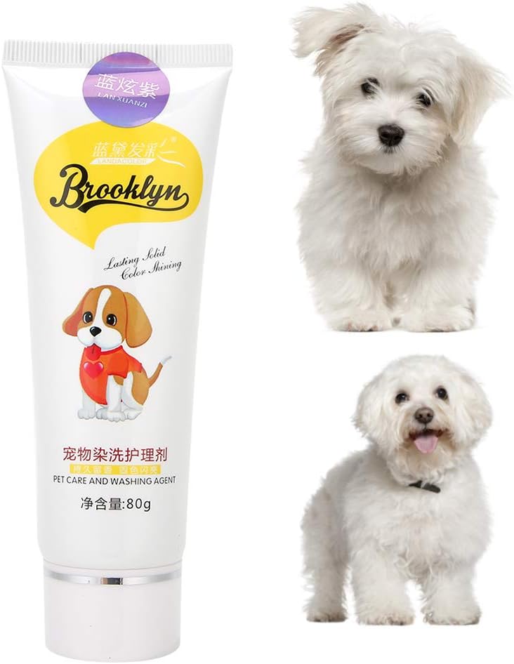 klarako Andraw CING Butiful Pet Hair Dye CRM, DIY 80G Pet Hair Dye Hair Dyeing Tool Pet Hair Coloring Tool, for No Irritation Hmless EcoFriendly Natural Color - Image 5