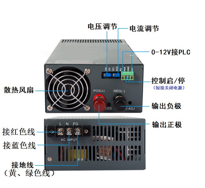 Ms-2000-36 Switching Power Supply 36Vw Adjustable Ac220V~Dc320V Dual-Purpose Dc Intelligent Air-Cooled High Efficiency - Image 2
