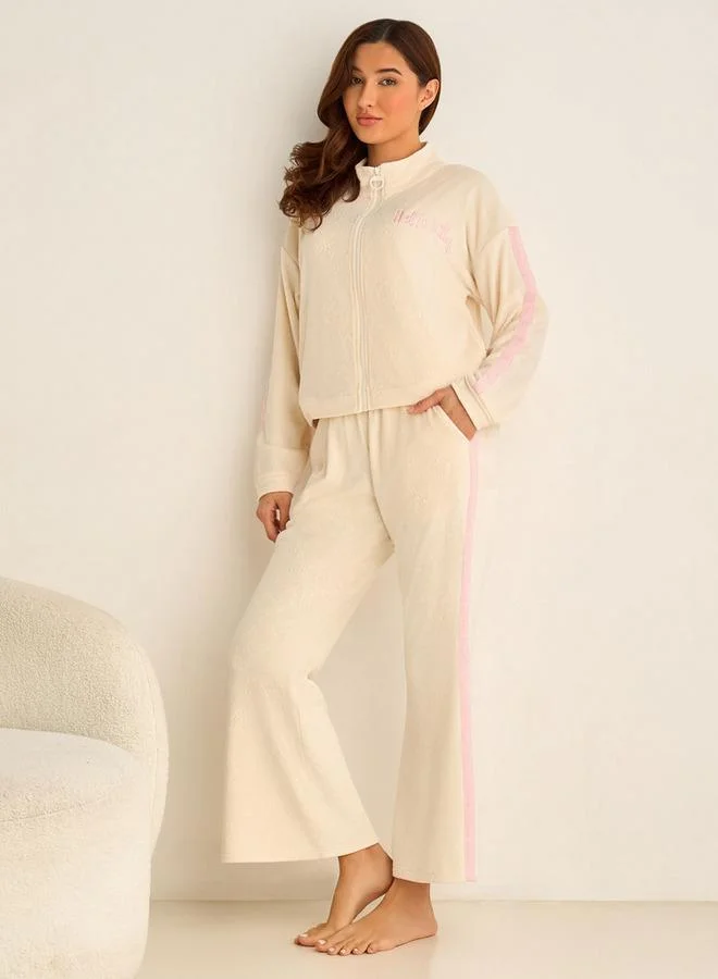 Splash FAV Polyester Fleece Pyjama Set Jacket & Trousers