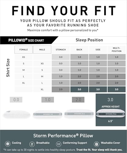 Bedgear Storm Performance Pillow, 3.0 Cooling Pillow for Side Sleepers, Medium Firm Support, Ver-Tex Cooling Cover, Air-X Mesh, Washable - Image 2