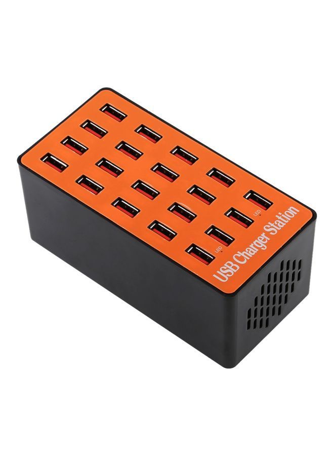 NIBEMINENT WLX-A5 20-USB Ports Charger Station Black/Orange - Image 1
