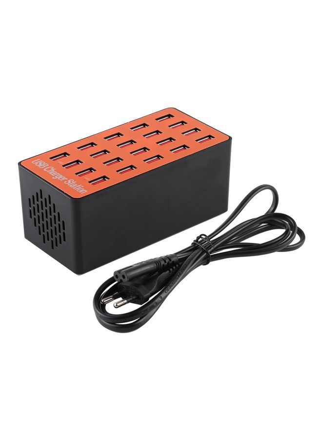 NIBEMINENT WLX-A5 20-USB Ports Charger Station Black/Orange - Image 5