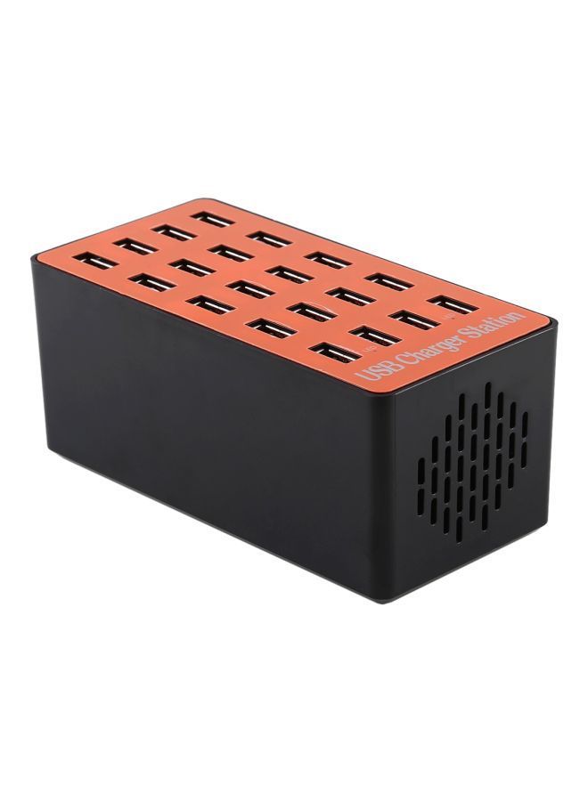 NIBEMINENT WLX-A5 20-USB Ports Charger Station Black/Orange - Image 3
