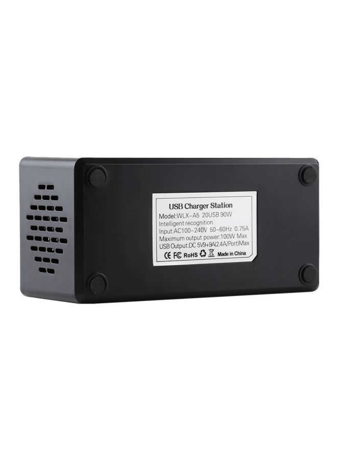 NIBEMINENT WLX-A5 20-USB Ports Charger Station Black/Orange - Image 2