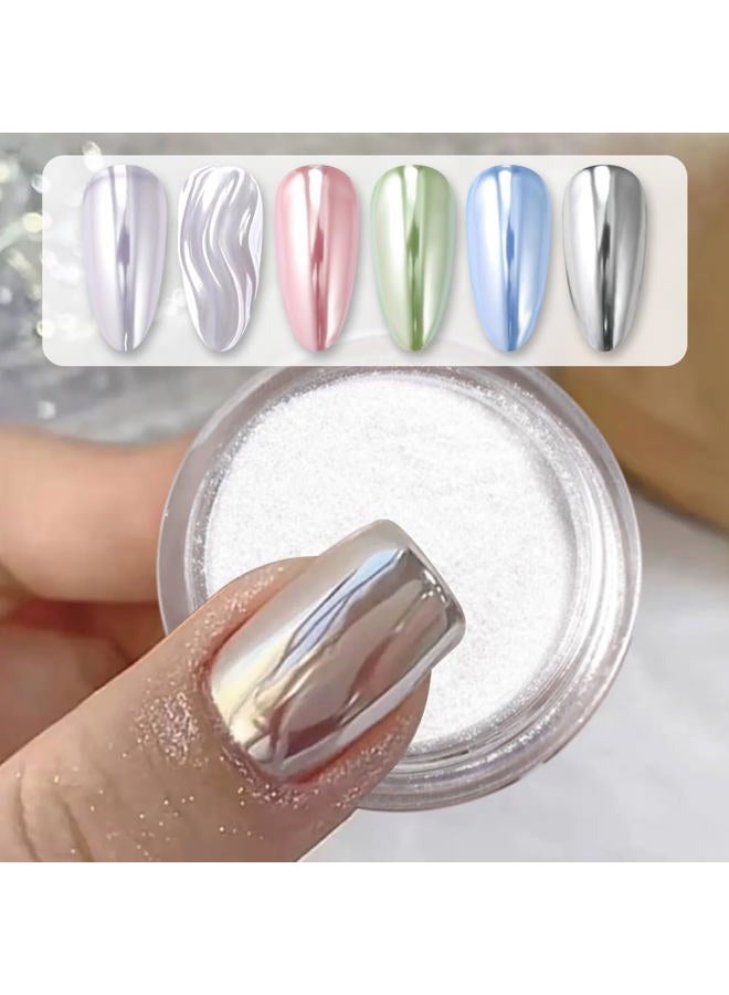 Born Pretty Holographic Nail Powder Fine Rainbow Iridescent Holographic Effect Multi Chrome Manicure Pigment Glitter Dust for Salon Home Nail Art DIY Design - Image 3