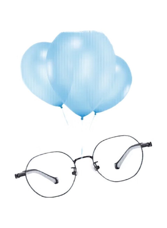 pulais Teenagers Children Anti-Blue Light Myopia Glasses Frame Protective Goggles Eyeglasses Silver Transparent Blue 24059A - Image 3