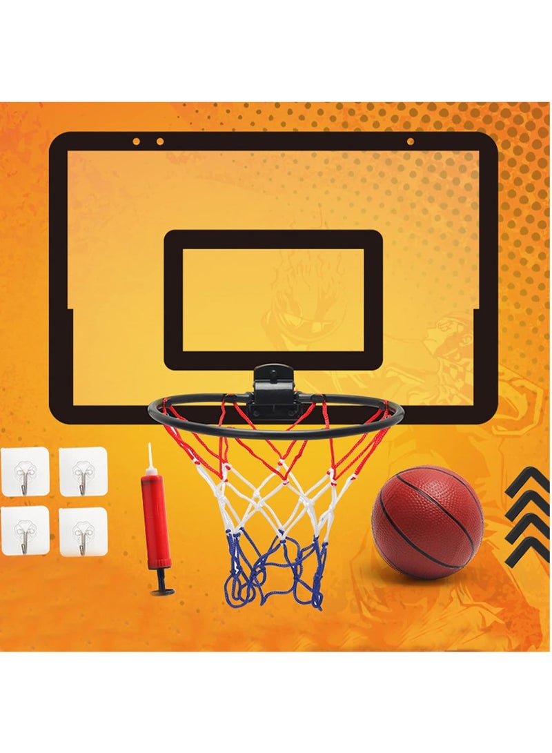 Arabest Mini Basketball Hoop Set for Kids and Adults Door Room Basketball Hoop,Punch Hanging Type Mobile Mini Basketball Hoop for Door, Red  - Image 2