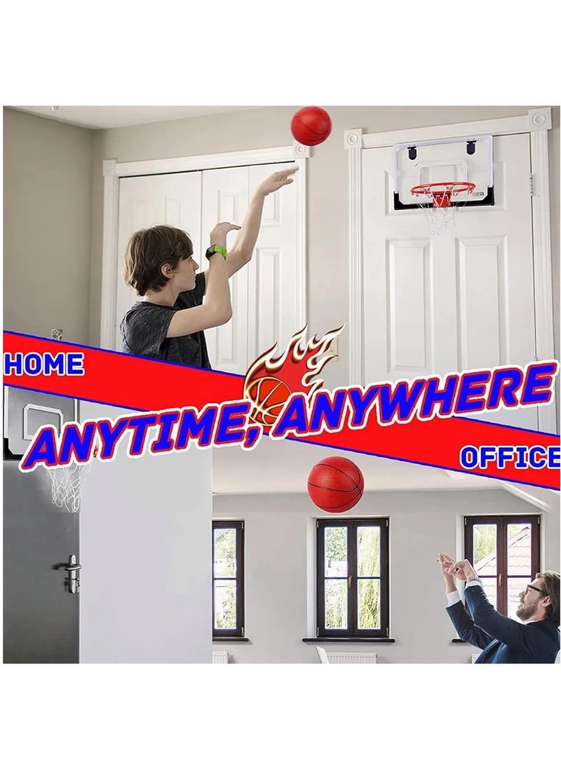 Arabest Mini Basketball Hoop Set for Kids and Adults Door Room Basketball Hoop,Punch Hanging Type Mobile Mini Basketball Hoop for Door, Red  - Image 5