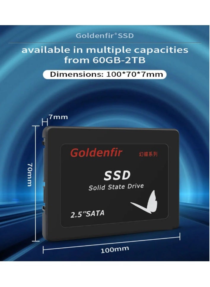جولدنفير قرص صلب SSD سعة 128 جيجابايت SATAIII من Goldenfir مقاس 2.5 بوصة لأجهزة الكمبيوتر المحمولة  - Image 3