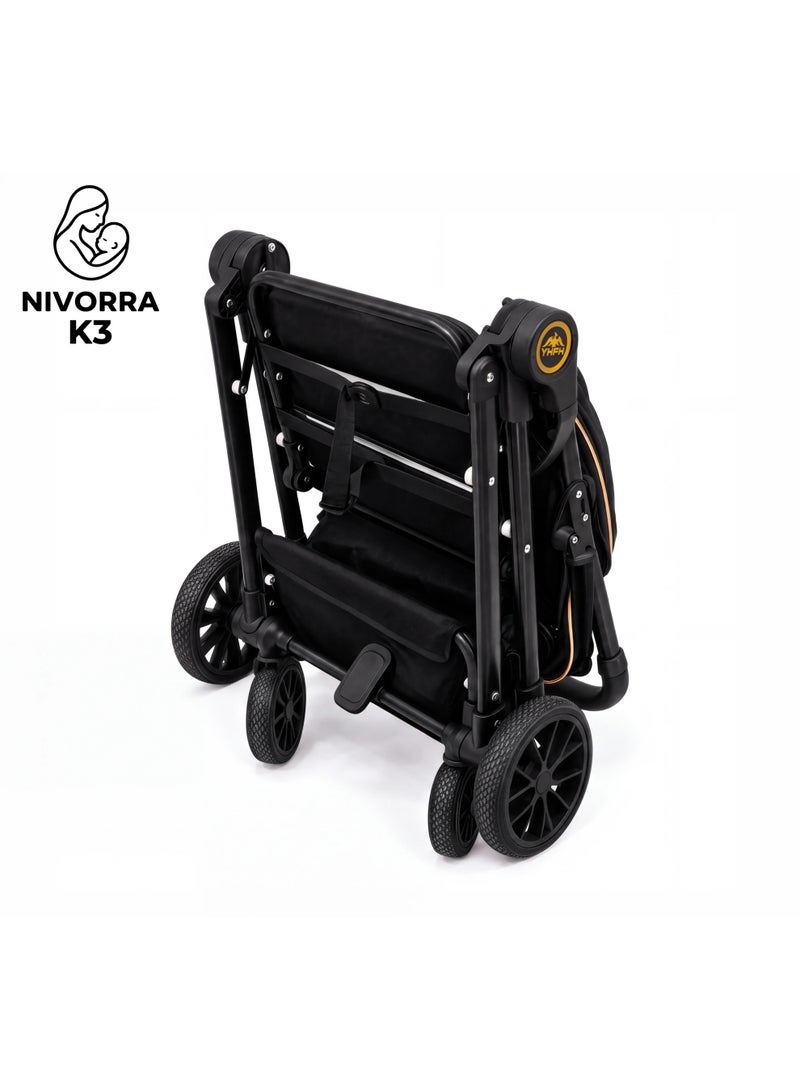 NIVORRA Lightweight Travel Baby Stroller – Compact Foldable Pushchair with Adjustable Seat, Canopy, and Storage Basket for Toddlers and Newborns – APPROVED IN FLIGHT – Nivorra K3 - Image 4