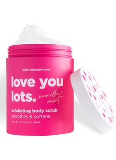 Body Prescriptions Exfoliating Body Scrub  Body Cleanser for Nourished UltraSmooth Skin Vanilla and Mint Love You Lots