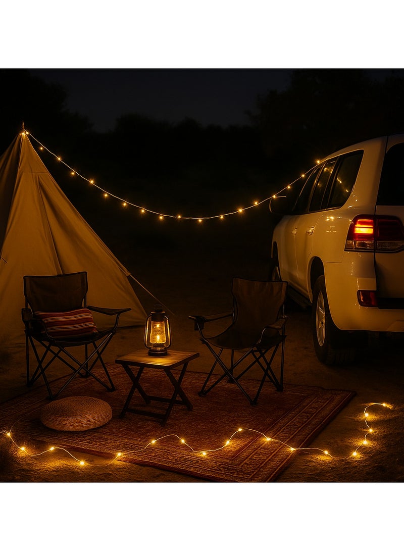 DLC 10m Flexible Decorative LED Light String Powered by Car Lighter – Ideal for Camps, Gatherings & Outdoor Trips - Image 1
