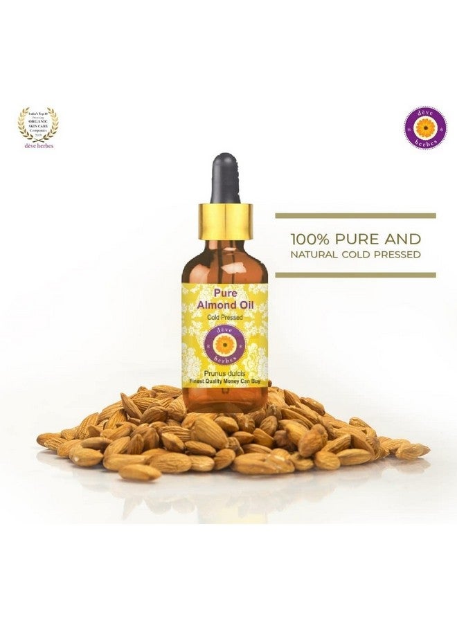 Deve Herbes Pure Almond Oil (Prunus Dulcis) With Glass Dropper Natural Therapeutic Grade Cold Pressed 30Ml - Image 3