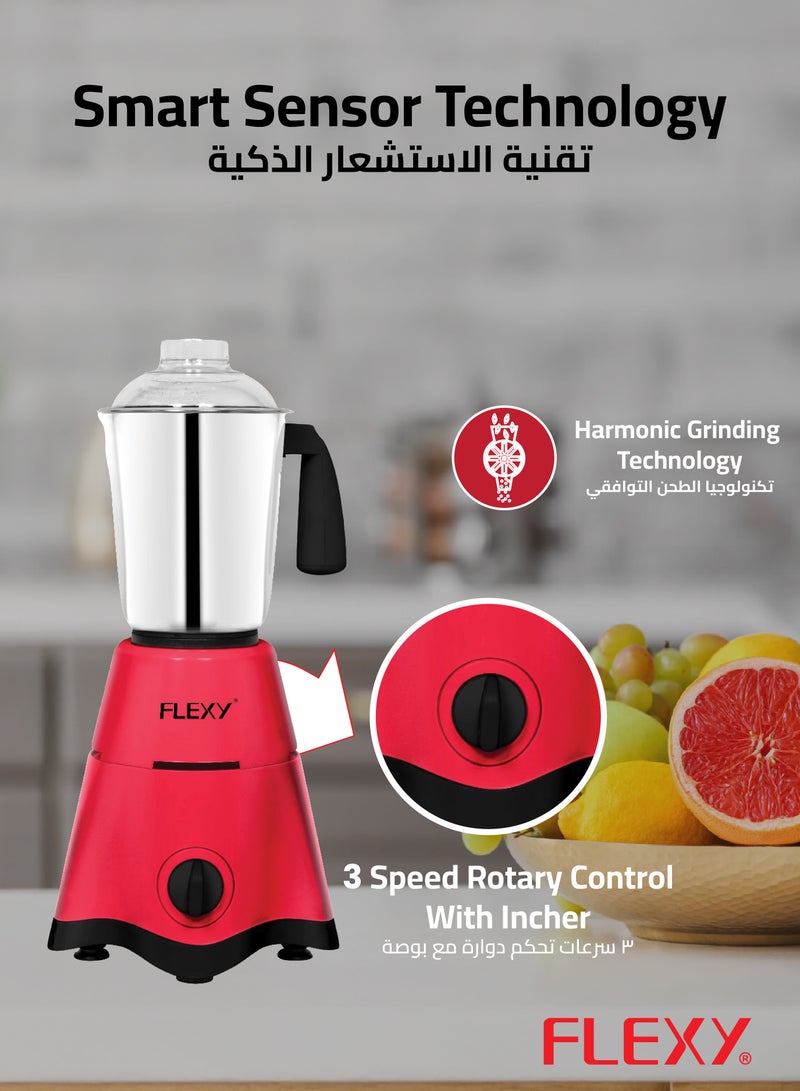 Flexy 3 in 1 Mixer Grinder, 600W, Stainless Steel Jars, Smart Sensor, Harmonic Grinding, Swirl Blades, Overload Protection, 3-Speed Control, Made in India, 2-Year Warranty.  - Image 5