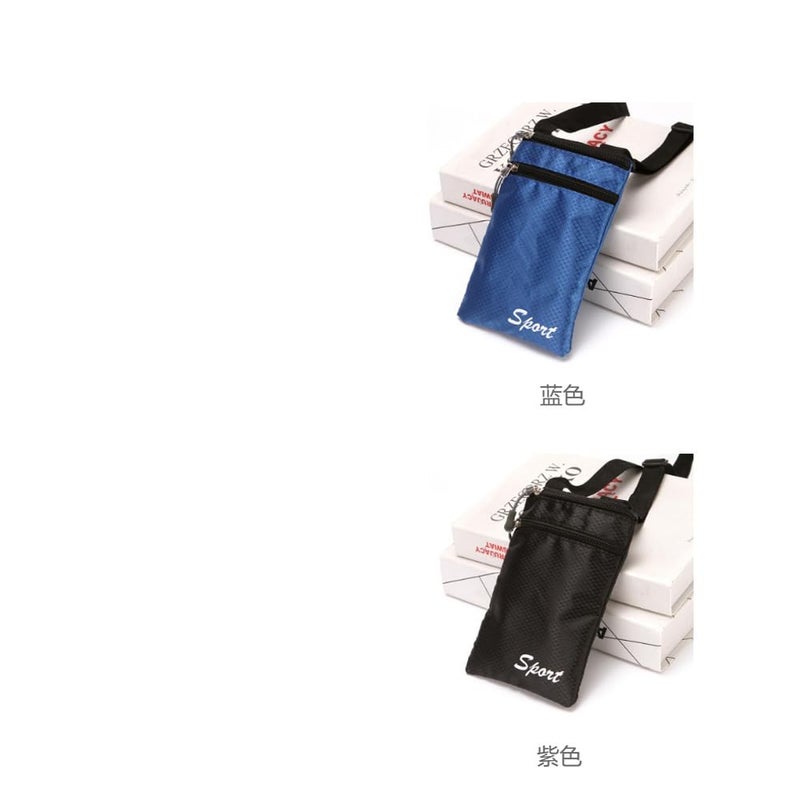 DraCra 2 Pack Crossbody Bag Phone Purse with 2 Zipper Pouch Lightweight Fabric Compact Shoulder Purses Tally Mini Handbag Wallet Storage Organizer for iPhone Cell Phones Coin Key Men Women - Image 5