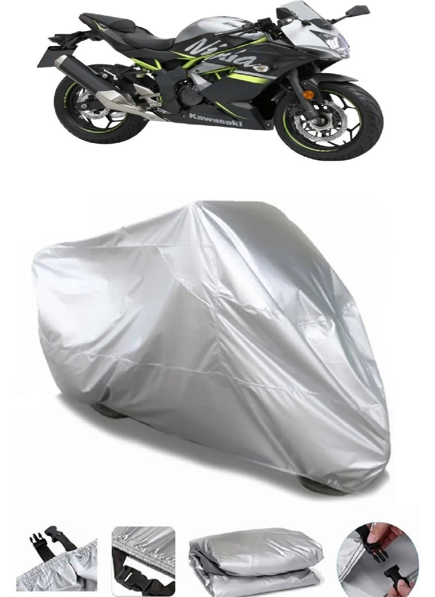 Breen Kawasaki Ninja 250SL Grey Waterproof Motorcycle Canvas Premium  - Image 1