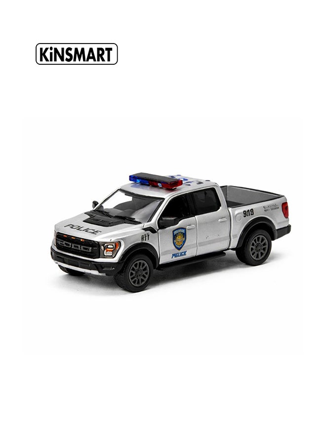 Kinsmart كينسمارت 1:78 2022 فورد F-150 رابتور إصدار الشرطة ورجال الإطفاء نموذج شاحنة مصنوعة من المعدن – لعبة سحب للخلف للأطفال وجامعي التحف - Image 2