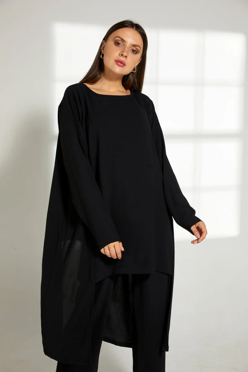Moistreet  Asymmetric Boat Neck Top & Pants Set for Women | Best Price UAE