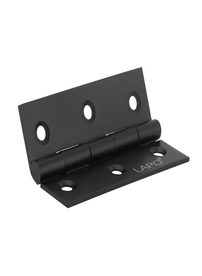 LAPO Premium Stainless Steel Hinges, 3 Inch x 14 Gauge/1.5mm Thick Construction Butt Hinges, Smooth Performance, Designed for Windows & Cabinets, 5 Years Warranty, Black Finish, Pack of 4 - Image 3