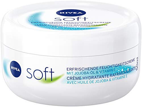 NIVEA Soft erfrischende Feuchtigkeitscreme 50 ml pflegende Soft Creme mit Vitamin E und Jojobal schnell einziehende Hautcreme - Image 1