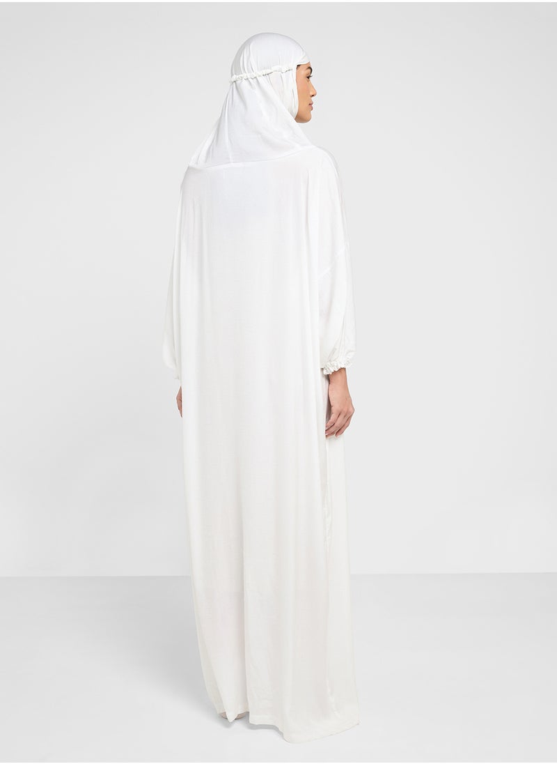 hayas closet Straight Sleeve Hooded Prayer Clothe  - Image 2