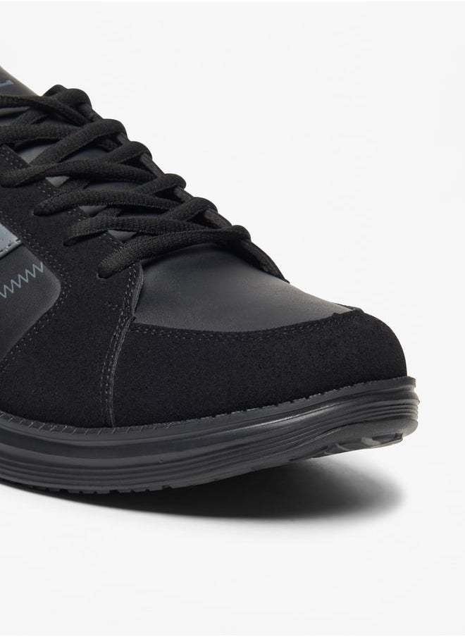 LBL by Shoexpress Men's Stripe Detail Lace-Up Low Ankle Sneakers  - Image 5