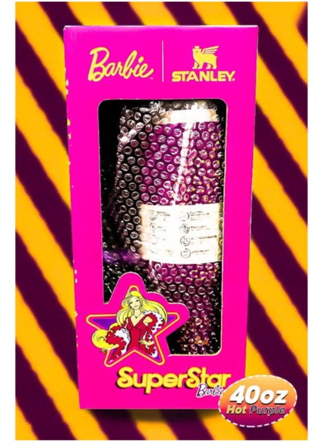 Stanley Stanley x Barbie 40oz Tumbler Limited Edition – Stainless Steel Travel Mug with Reusable Straw | BPA-Free, Eco-Friendly & Dishwasher Safe | Leak-Proof FlowState Lid | Double-Wall Insulation Keeps Drinks Hot for 16hrs & Cold for 24hrs | Slim Base Fits Car Cup Holders | Ergonomic Handle for Travel, Office, Gym & On-the-Go Hydration | Reusable Thermal Mug for Coffee, Water, Tea & More - Image 4