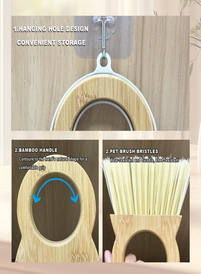 Xifando Mini Broom and Dustpan Set - Compact Bamboo Handle Cleaning Kit with Mini Dustpan Brush for Countertops, Tables, Desks - Small Dust Pan and Broom Combo for Tiny Spaces (White) - Image 3