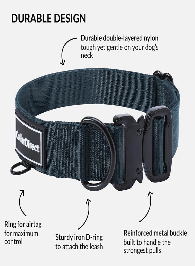 CollarDirect Heavy Duty Dog Collar for Large or Medium Dogs, Adjustable Strong Dog Collar for Active Dogs, Double-Layered Nylon (Dark Blue, 15-23) - Image 3