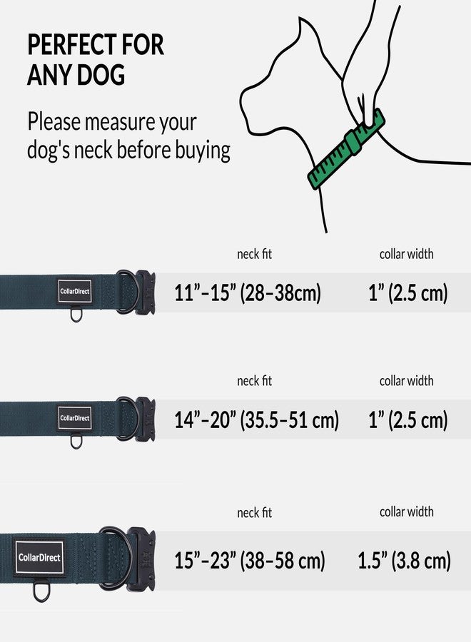 CollarDirect Heavy Duty Dog Collar for Large or Medium Dogs, Adjustable Strong Dog Collar for Active Dogs, Double-Layered Nylon (Dark Blue, 15-23) - Image 5