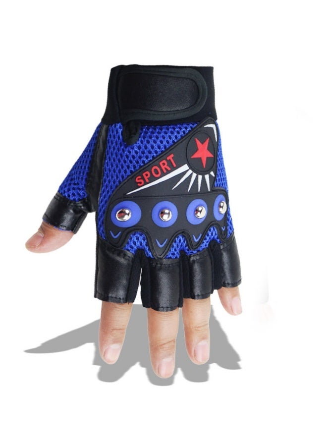قفازات جلد نصف اصابع للأنشطة الرياضية والدراجات النارية - Image 1