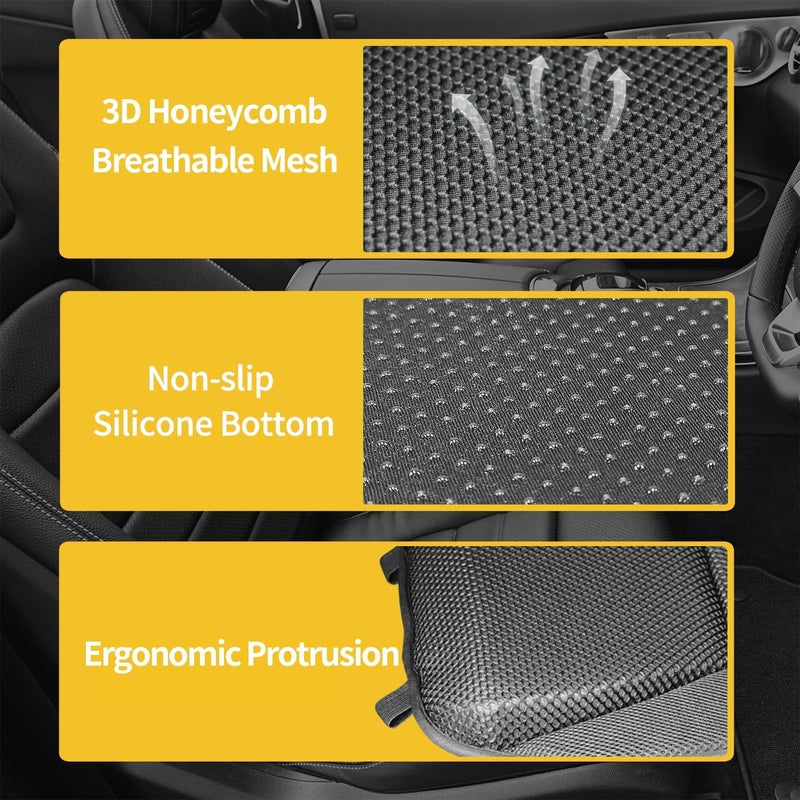 OLYDON Wedge Car Seat Cushion - Memory Foam for Driving Comfort and Pain Relief - Image 3