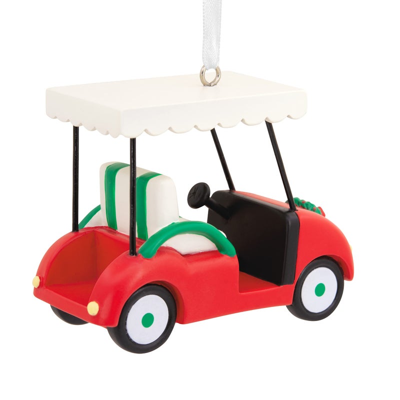 هولمارك Hallmark Golf Cart Resin Christmas زخرفة عيد الميلاد (0001HGO3098) - Image 2