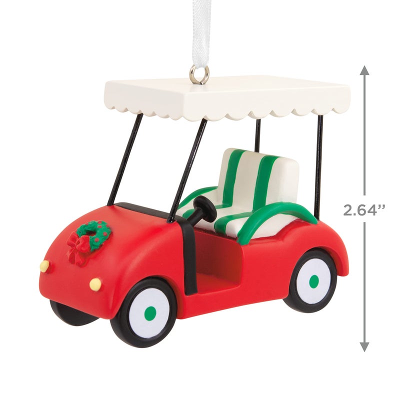 هولمارك Hallmark Golf Cart Resin Christmas زخرفة عيد الميلاد (0001HGO3098) - Image 3