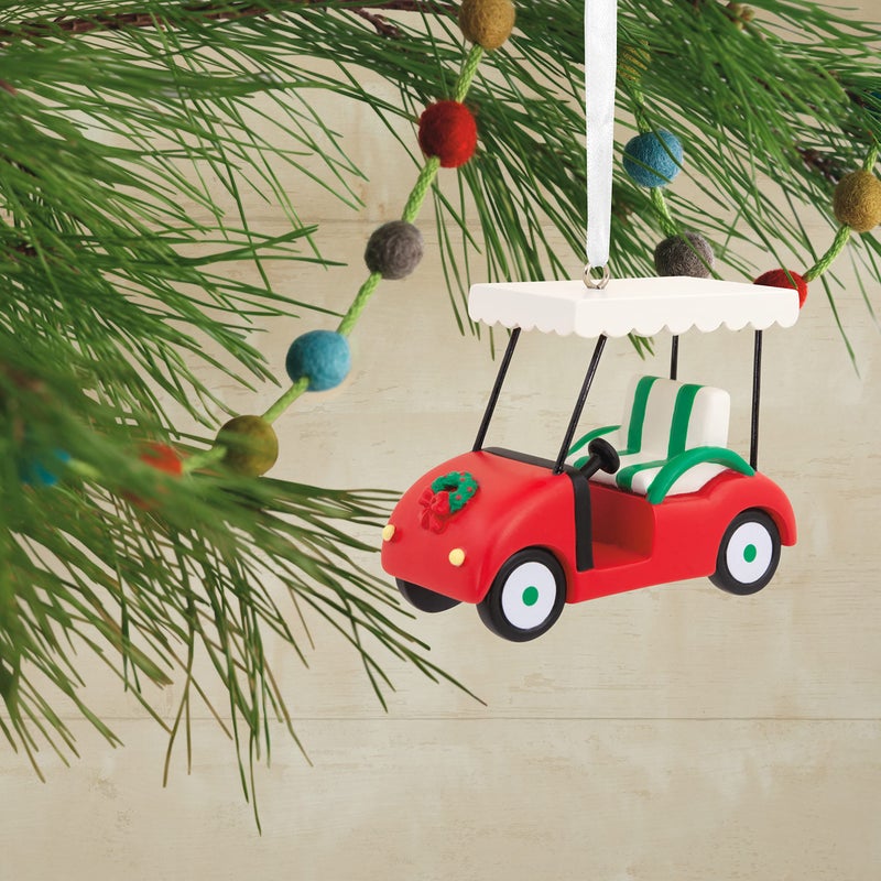 هولمارك Hallmark Golf Cart Resin Christmas زخرفة عيد الميلاد (0001HGO3098) - Image 4