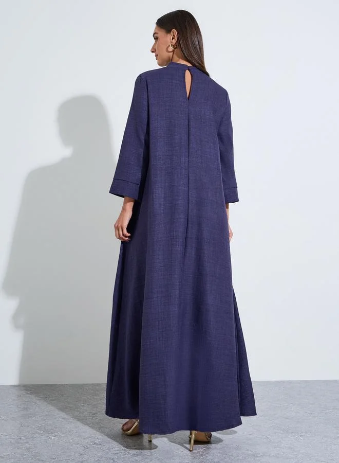 Amirah  High Neck Embroidered Front Jalabiya for Women | Best Price UAE