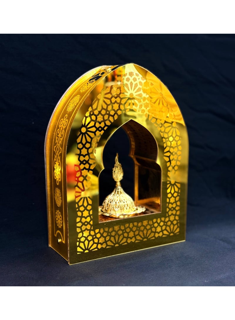 NAMA Large illuminated gold acrylic incense burner