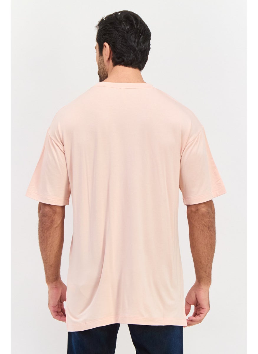 TRIBE OF 6 - Men Sportswear Fit Short Sleeve Outdoor T-Shirt, Pink - Image 1
