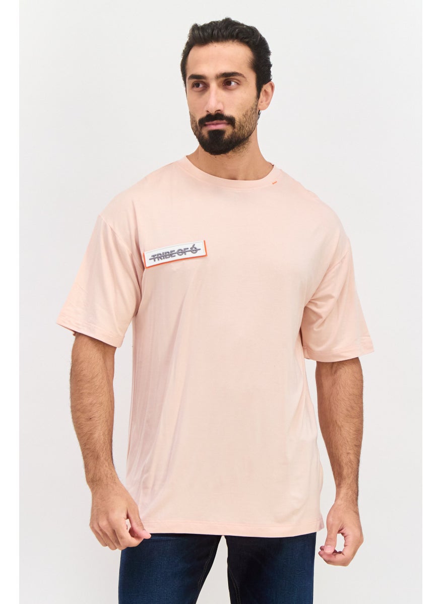 TRIBE OF 6 - Men Sportswear Fit Short Sleeve Outdoor T-Shirt, Pink - Image 1