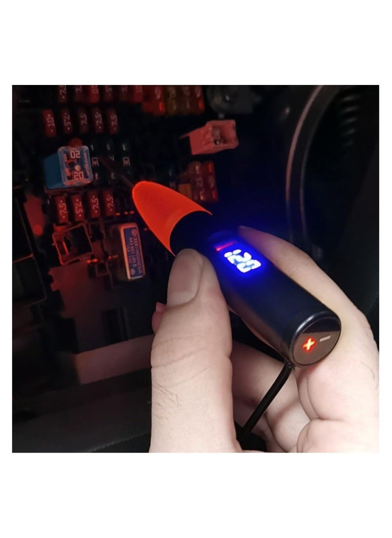 Generic - Auto LED Test Light, 5-30V Digital Display Fuse Tester, Heavy Duty Circuit Tester with Polarity Indicate, and Extended Spring Wire Car Repair Diagnostic Tool, Car Truck Low DC Voltage Light Tester - Image 1