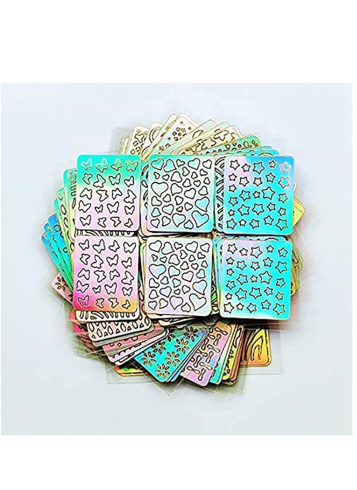 SYOSI 24PCS Nail Art Decals Hollowed-Out Nail Art Decals and 3D Nail Art Decals Hollow Nail Paste Stickers Nail Vinyls Stencils Nails Sticke for Nail Art Design  - Image 4
