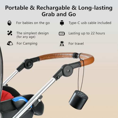 Hushing Portable Mini White Noise Machine Sound Machine with 30 Soothing Sounds for Newborn Kids Adults Rechargeable Sleep Brown Noise Machine with 4 Timers Memory Function for Travel Camping Home and Office - Image 3